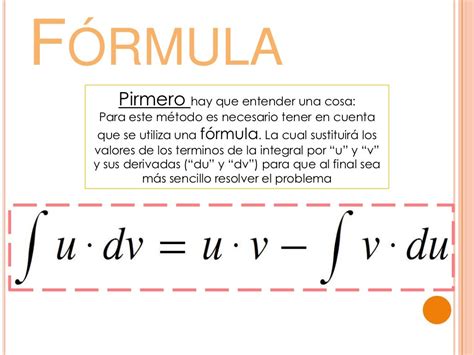 formula de integral por partes